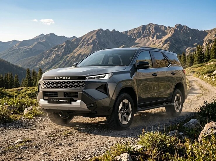 Bản dựng đồ họa thiết kế của Toyota Fortuner mới - Ảnh: @theottle