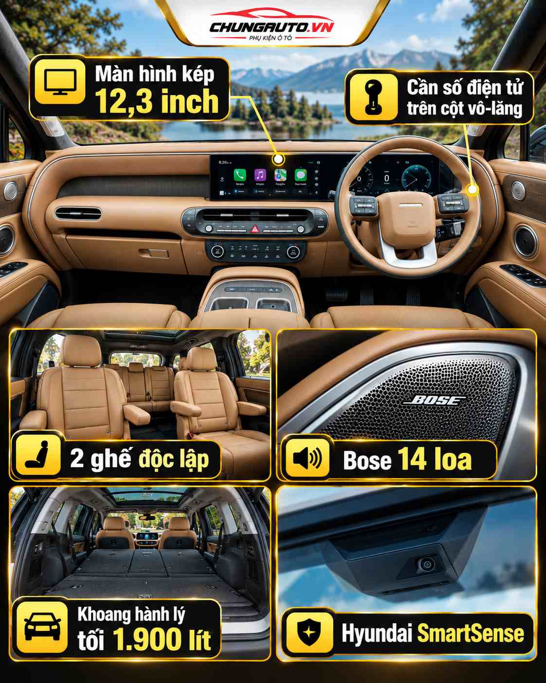 Nội thất Hyundai Palisade Hybrid 2026