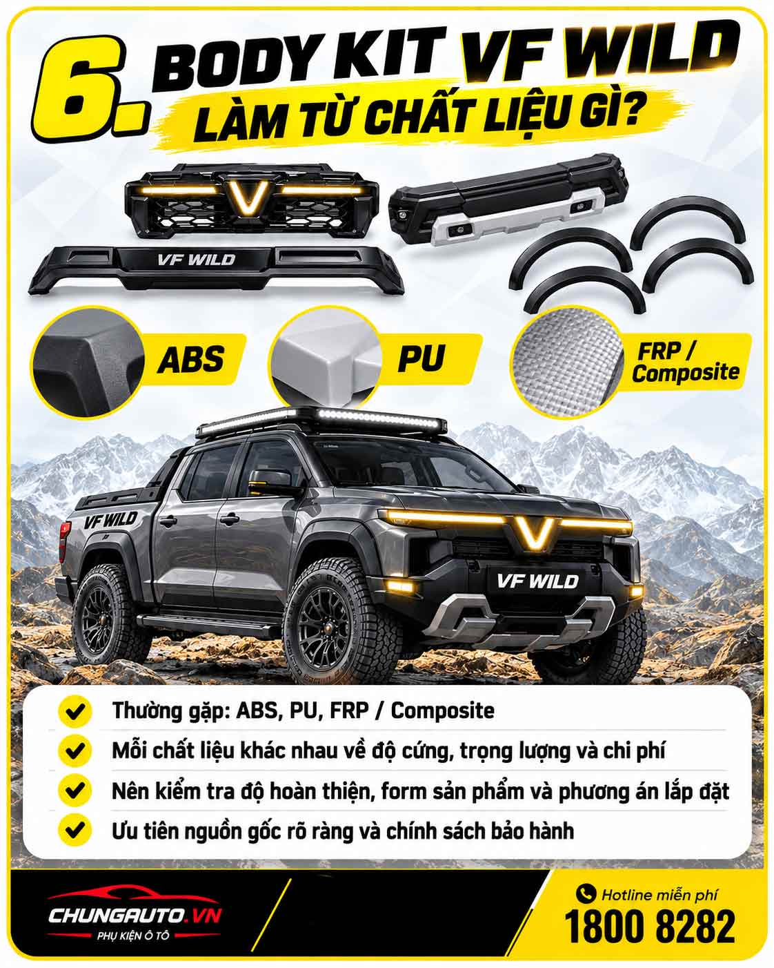 Body kit co chat lieu gi