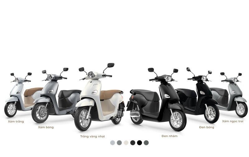 Các tùy chọn màu sắc xe Yadea Osta