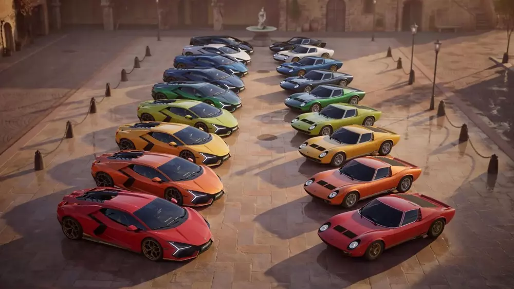 Các màu sơn ngoại thất mang cảm hứng hoài cổ của Lamborghini Revuelto Miura 60° Homage