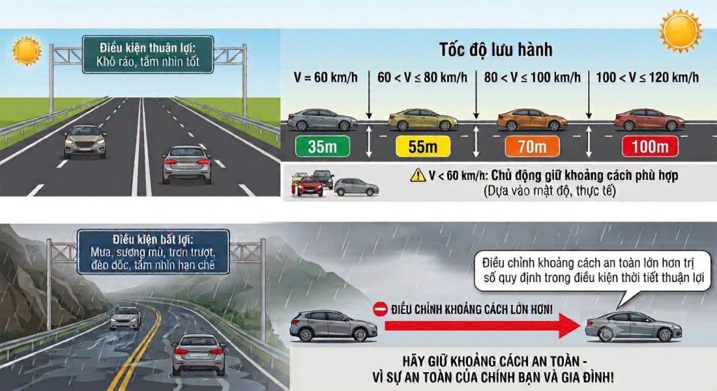 Khoảng cách an toàn trên cao tốc