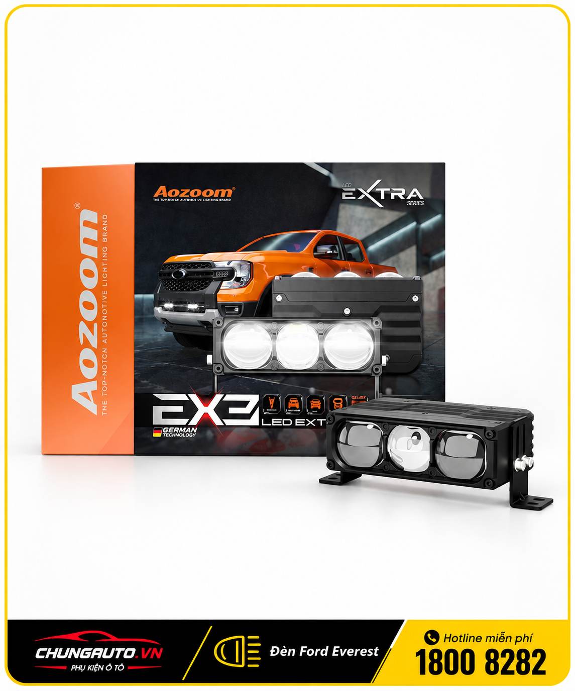 Độ đèn Ford Everest Aozoom EX3