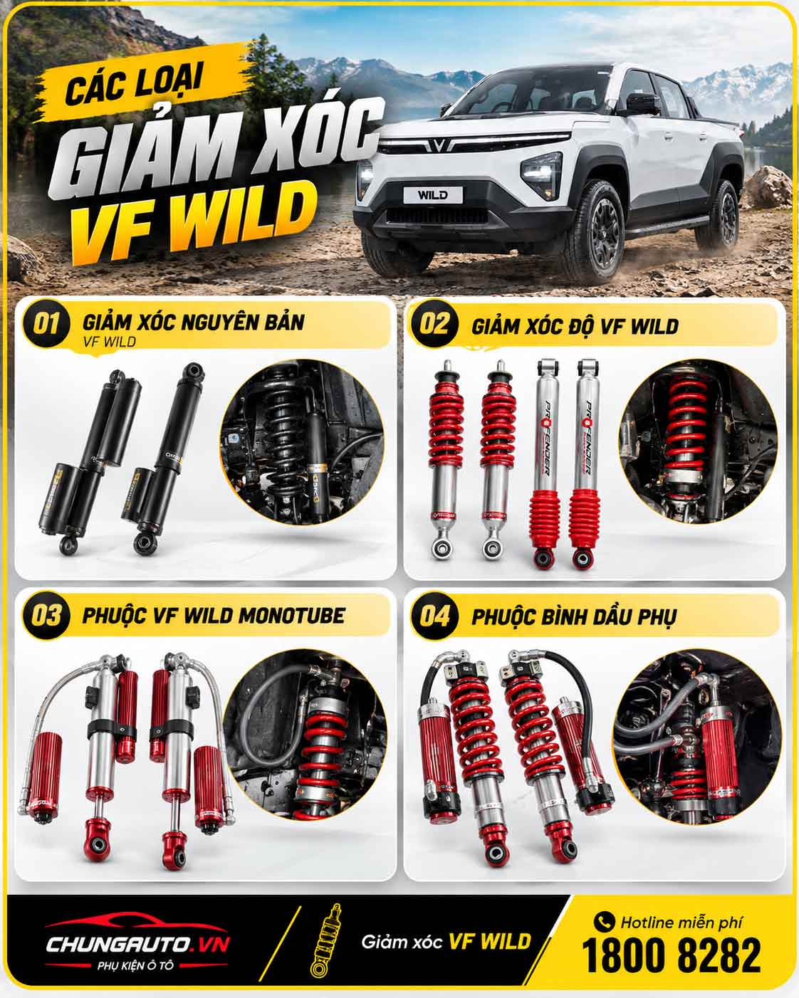 Cac loai giam xoc vf wild