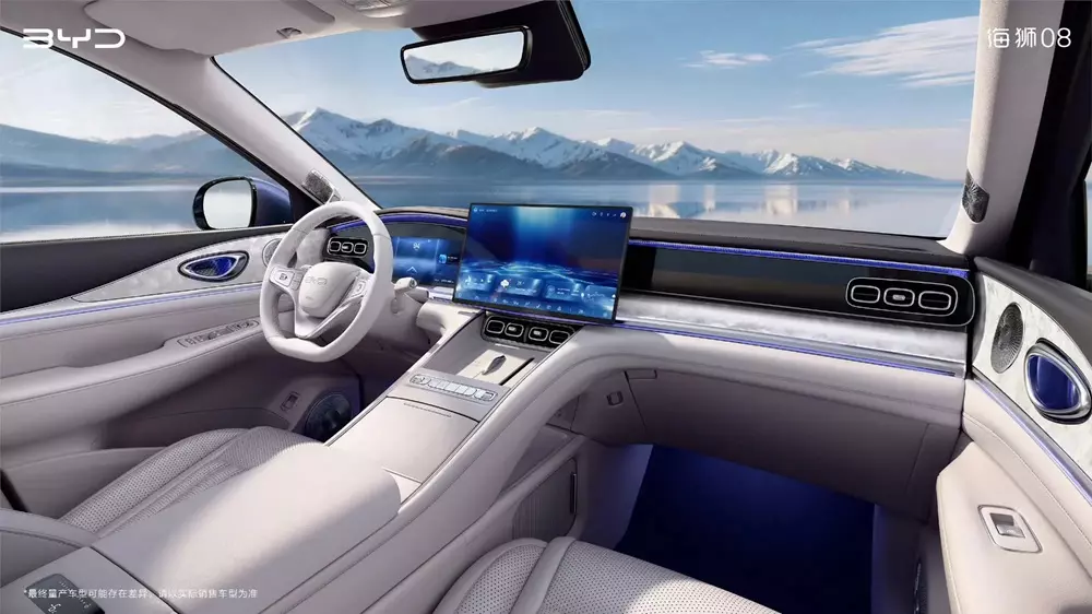 SUV cỡ lớn BYD Sealion 08 lộ nội thất trước ngày ra mắt - Ảnh 1.