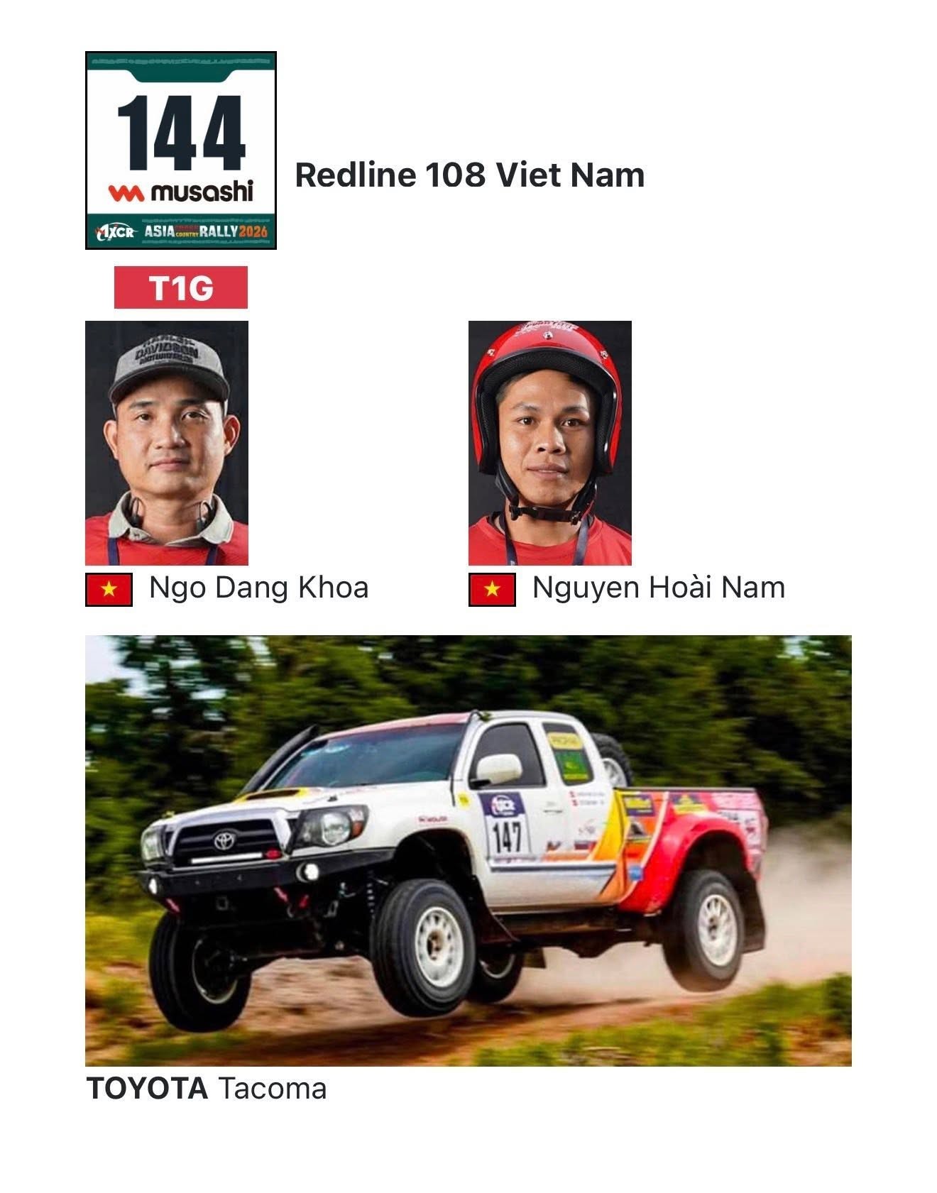 Ngô Đăng Khoa và Nguyễn Hoài Nam là hai thành viên thi đấu cho Redline 108.