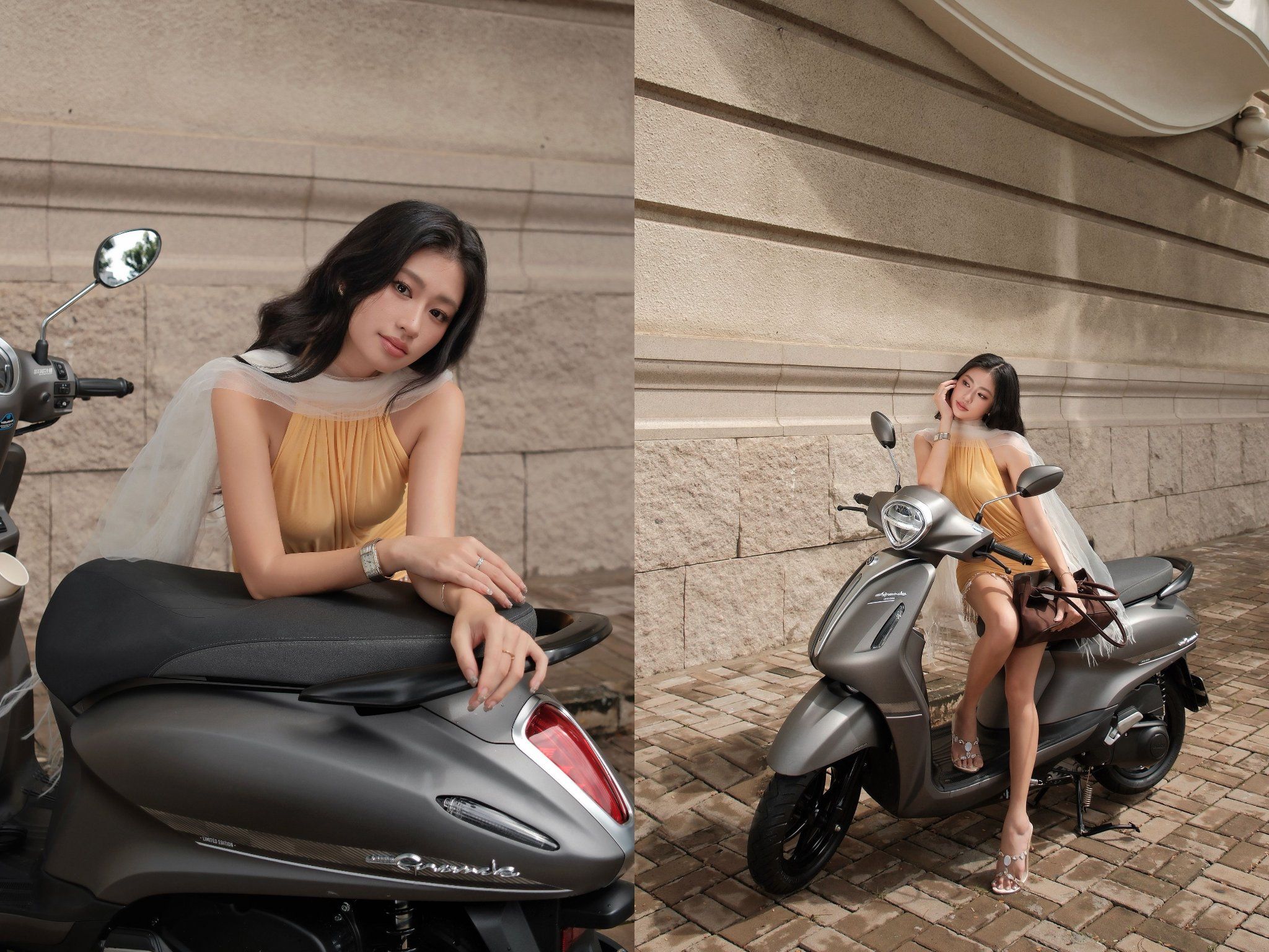 Không gian cốp rộng cùng các tiện ích thiết thực giúp Yamaha Grande đồng hành cùng phái đẹp trong nhiều lịch trình, từ đi làm đến gặp gỡ và dạo phố