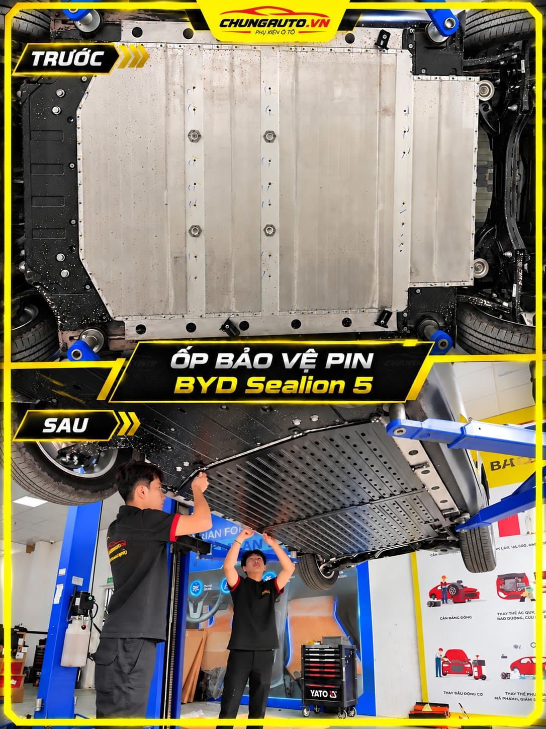 Ốp bảo vệ pin do BYD Sealion 5