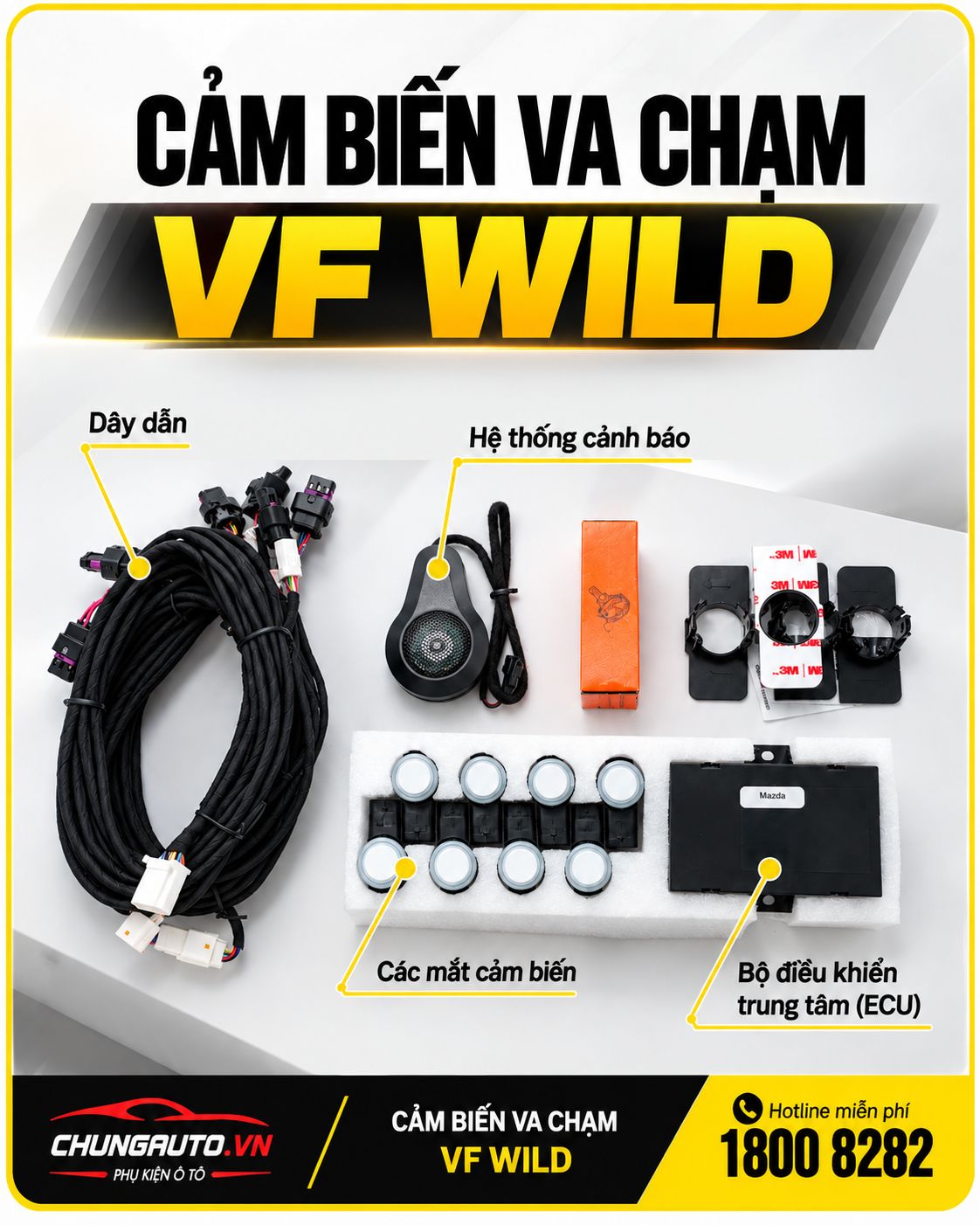 Cấu tạo của bộ cảm biến va chạm VF Wild