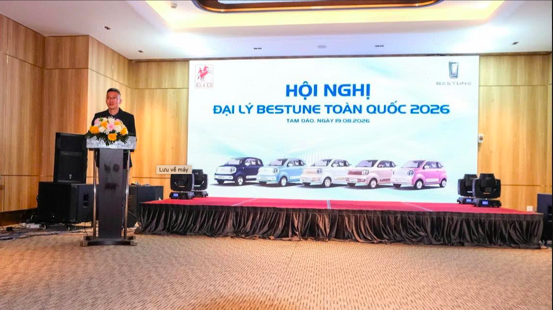 Ông Dai Yong Lin – CEO Bestune Việt Nam, phát biểu khai mạc Hội nghị Đại lý Bestune toàn quốc 2026.