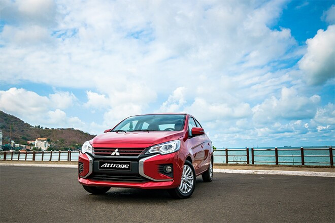 Ngoại hình Mitsubishi Attrage mang phong cách Dynamic Shield đặc trưng