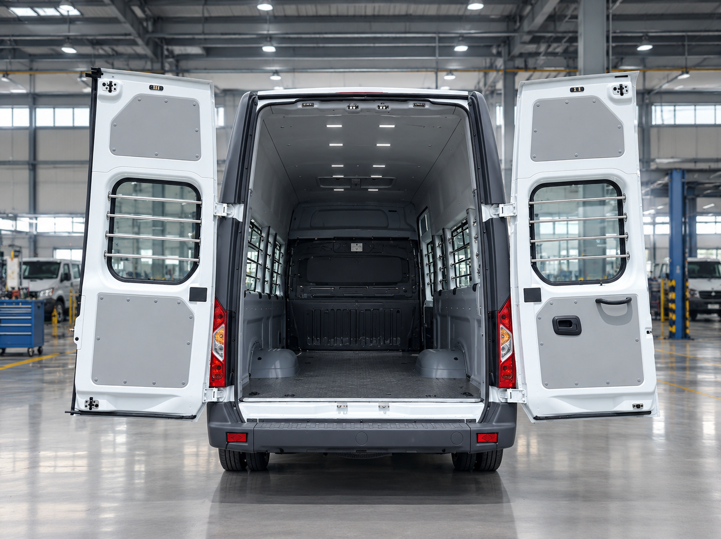 Thiết kế cửa sau mở rộng giúp việc đưa hàng hóa lên xuống Gazelle NN thuận tiện hơn.