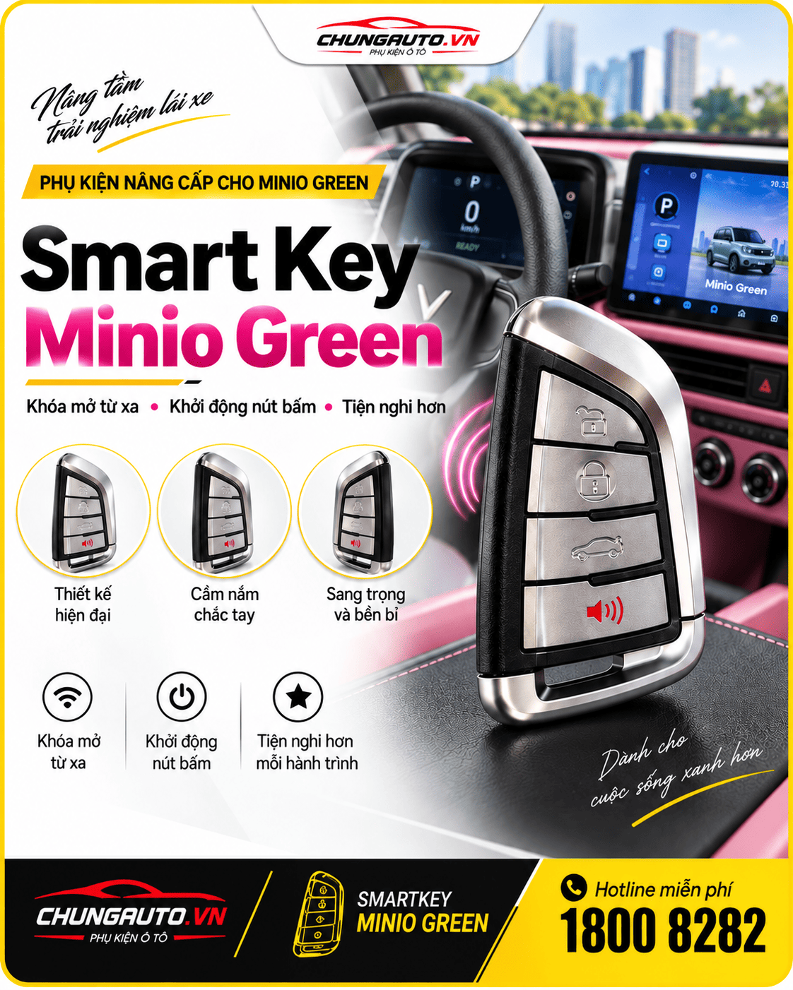 Chìa khóa Smartkey Minio Green