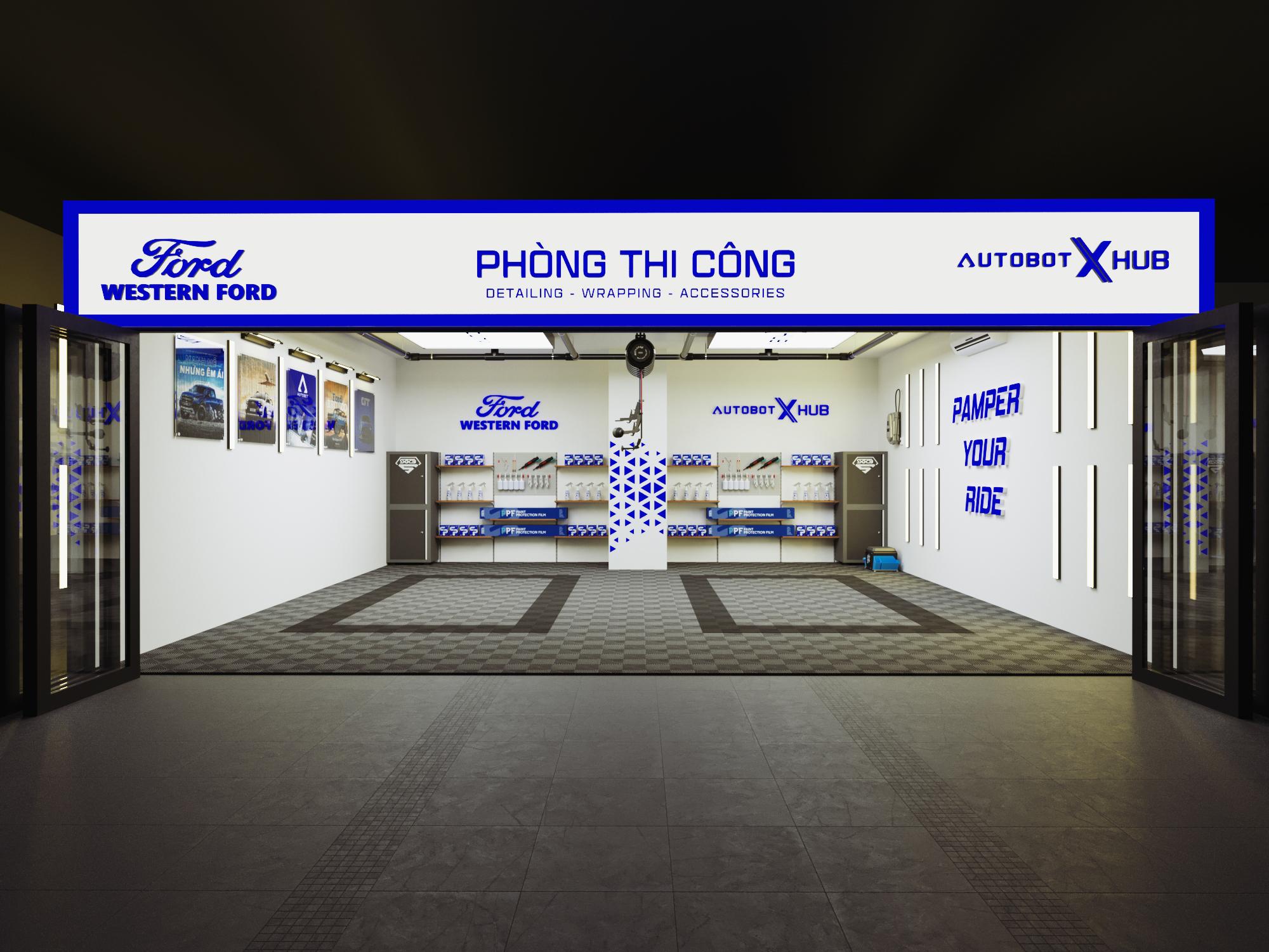 Phòng Thi Công X - HUB Tại Western Ford, TP HCM.