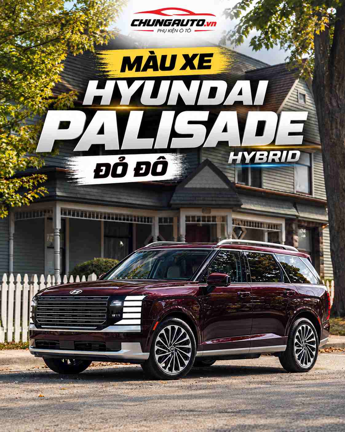 Màu xe Hyundai Palisade Hybrid Đỏ Đô