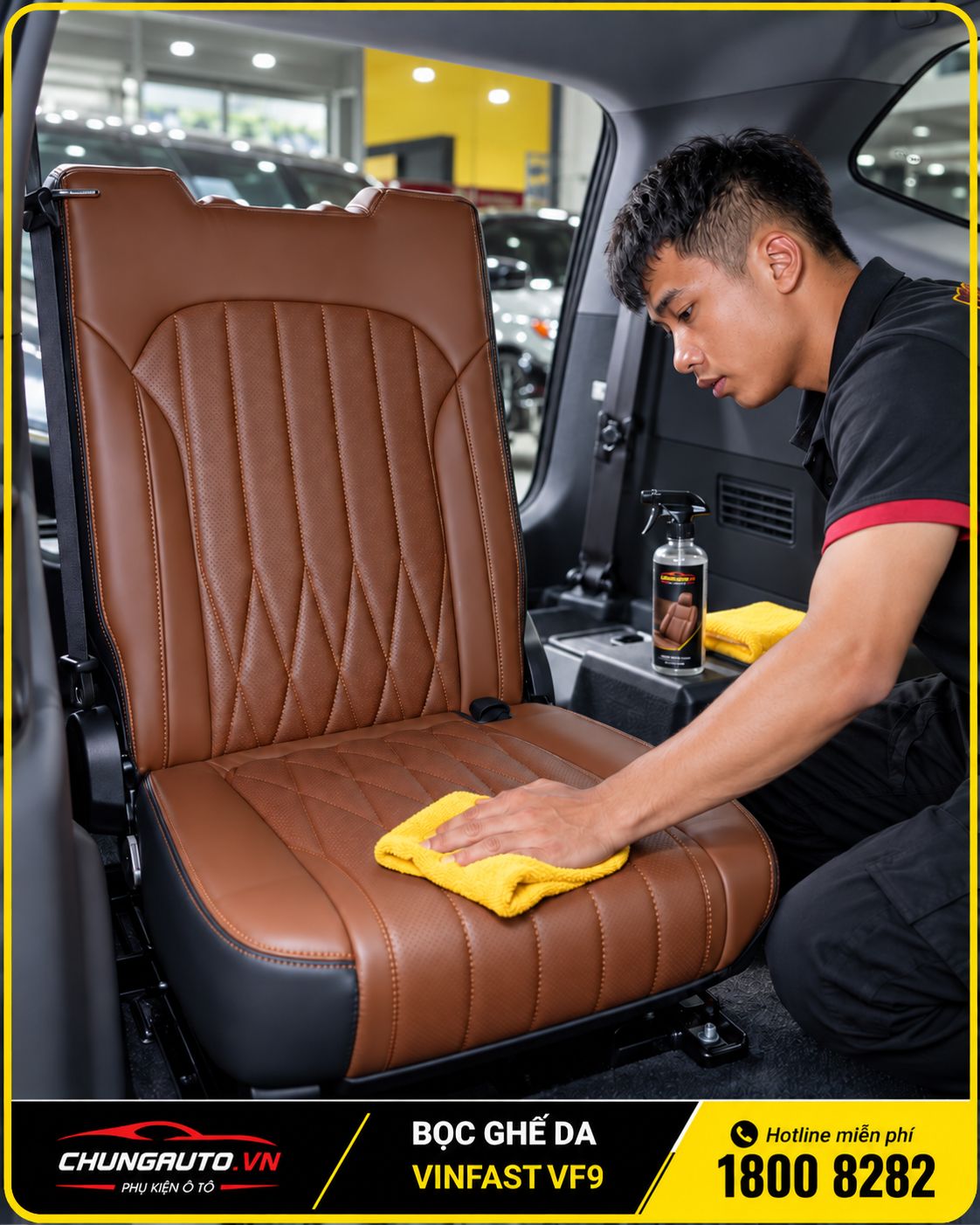 Bọc ghế da VF9 - bảo dưỡng