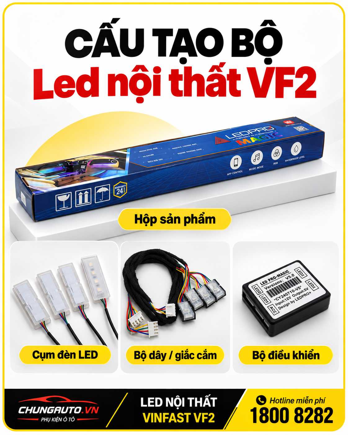 LED nội thất VF2 bảng giá