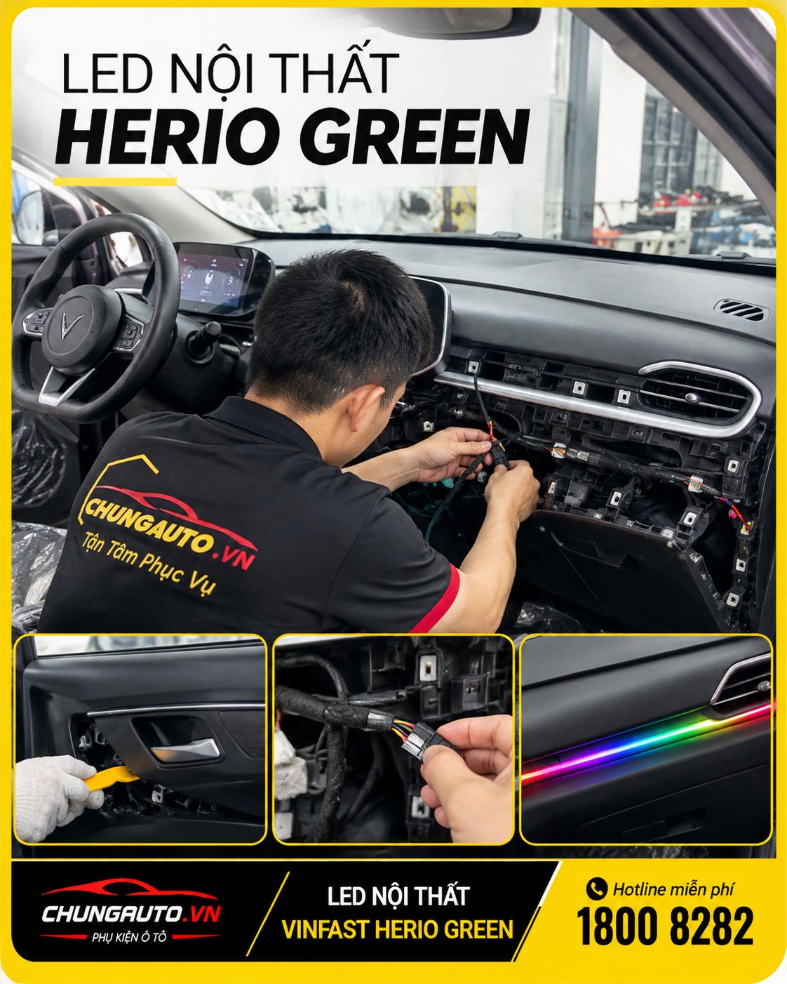 Kỹ thuật viên lắp đặt LED nội thất Herio Green
