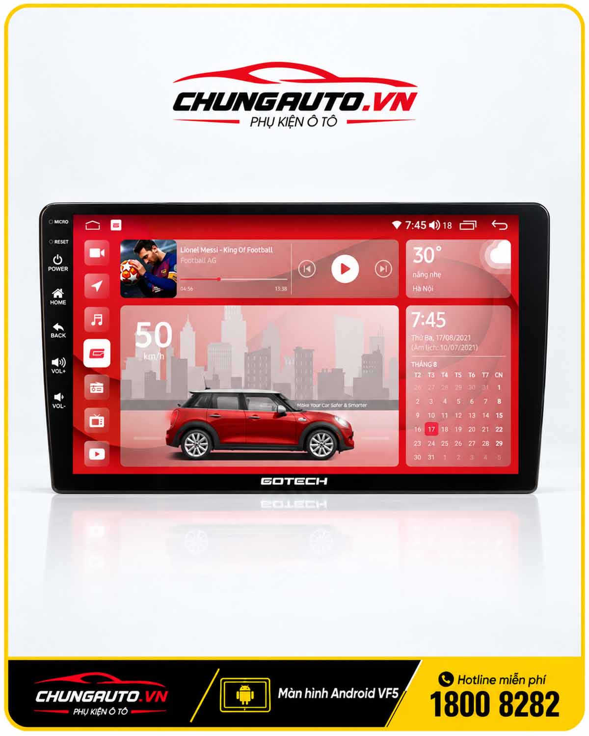 Màn hình Android VF5 Gotech 12 Inch