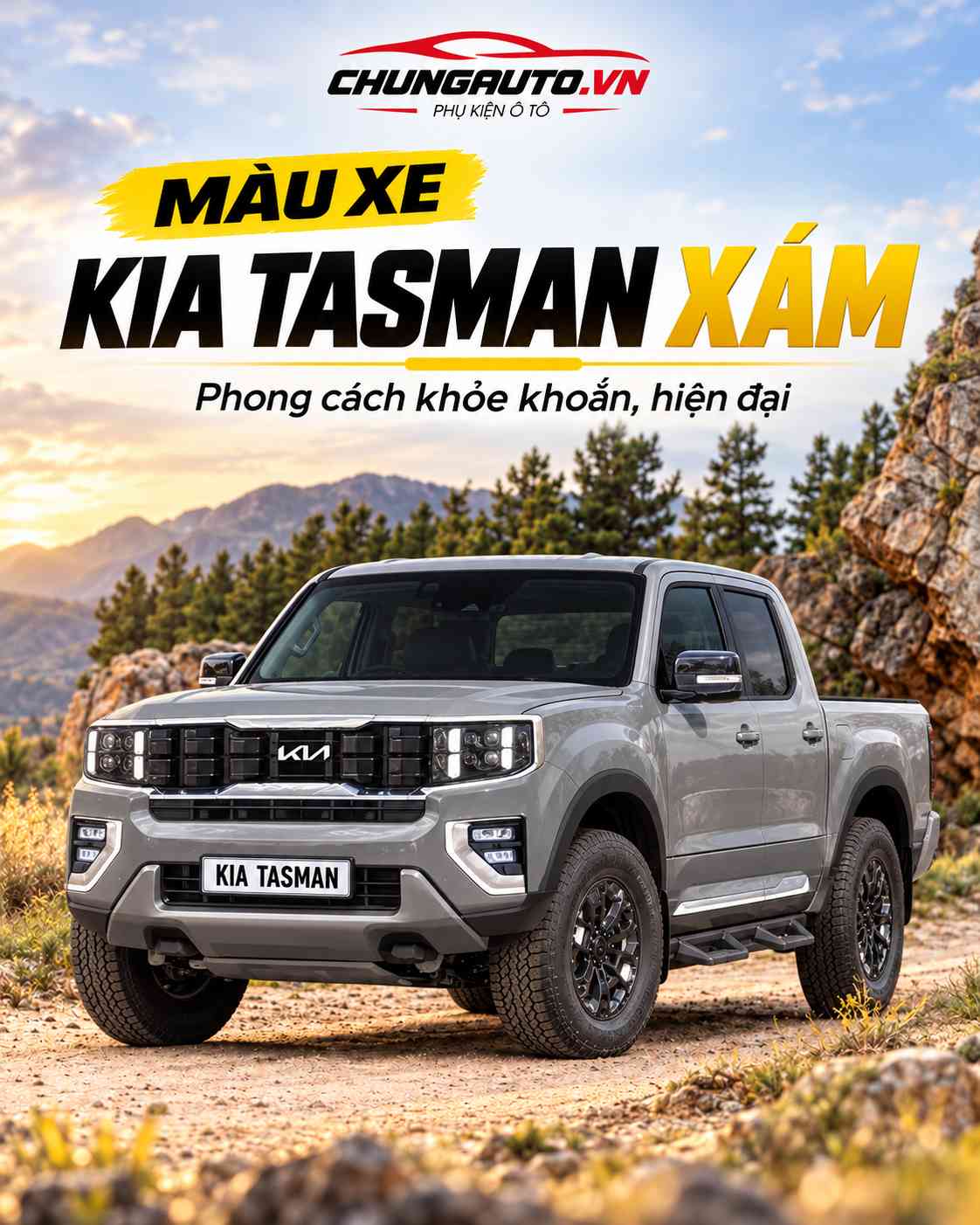 Màu xe Kia Tasman Xám