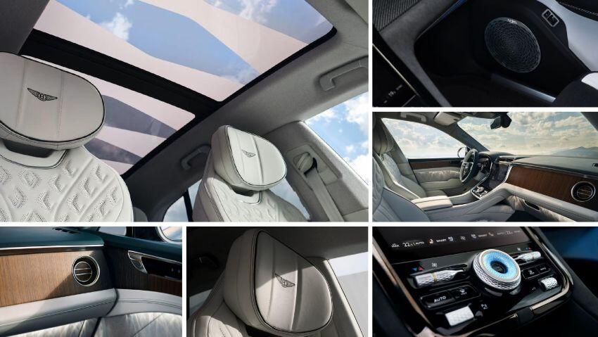 Bên trong khoang cabin, Torcal tiếp tục sử dụng cách bố trí bảng táp-lô dạng cánh đặc trưng của Bentley.