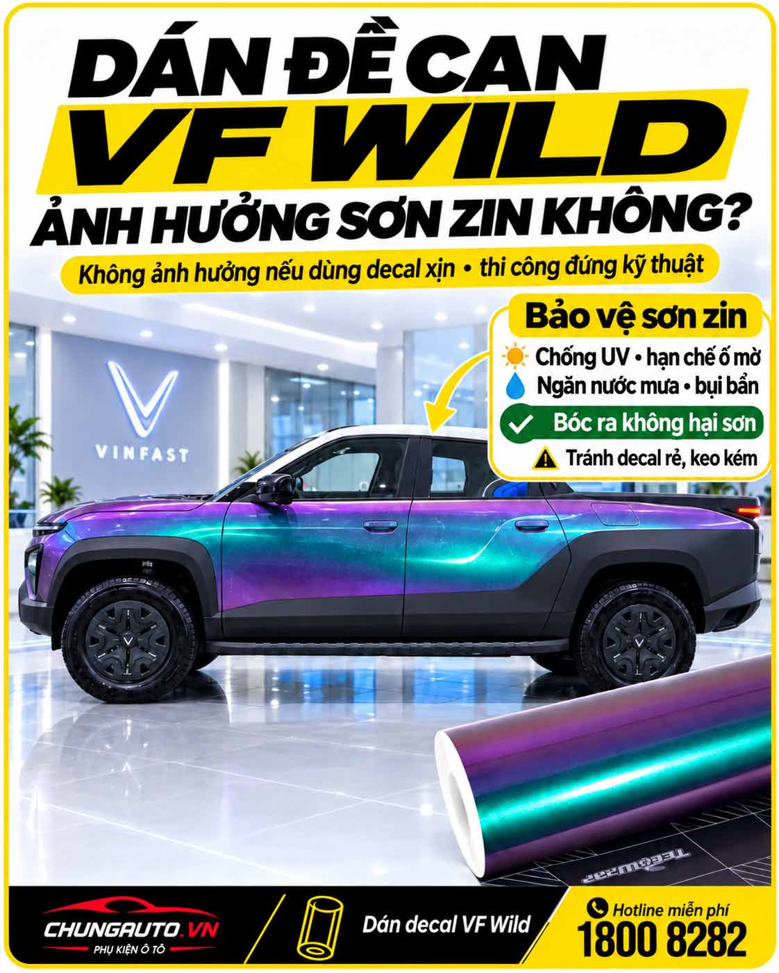 Dán decal VF Wild đổi màu