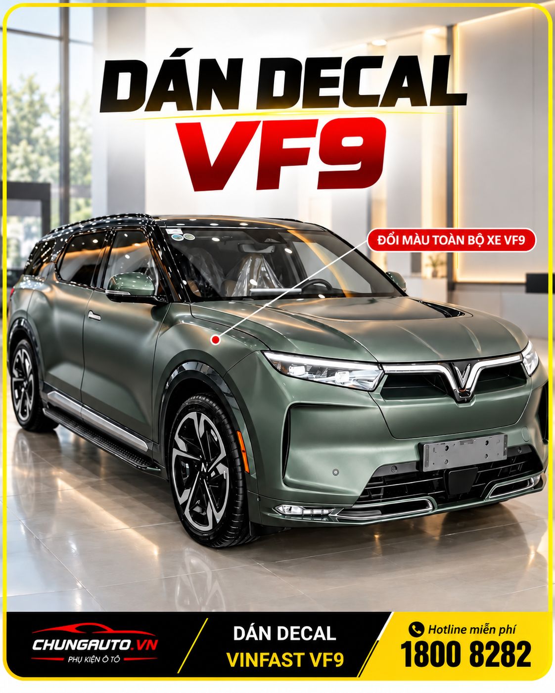Dán decal VF9 - Đổi màu xe
