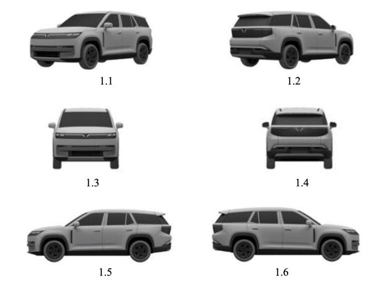 Trước đó, VinFast từng đăng ký bảo hộ kiểu dáng công nghiệp cho hai mẫu SUV mới.