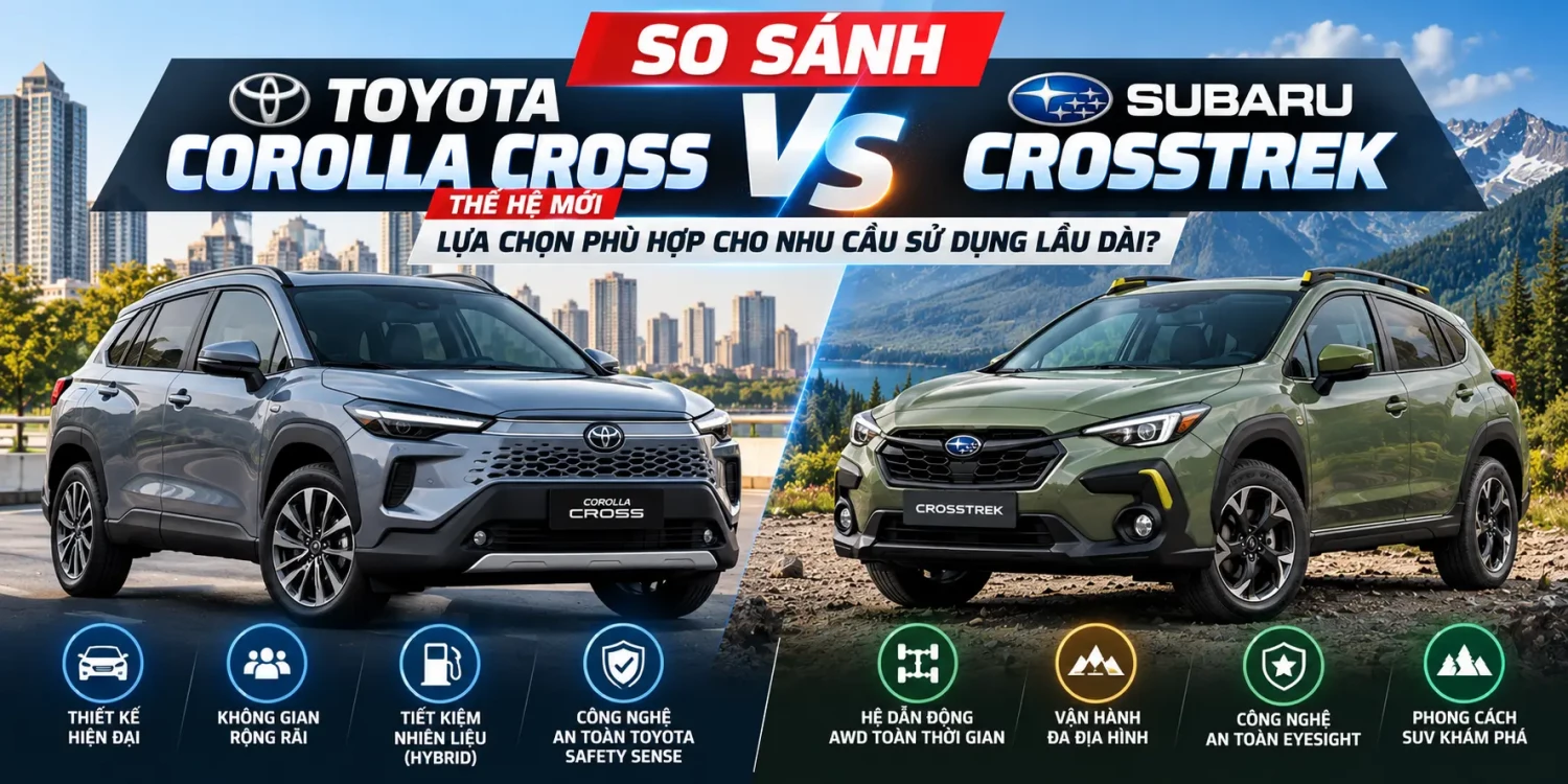 So Sánh Corolla Cross và Crosstrek