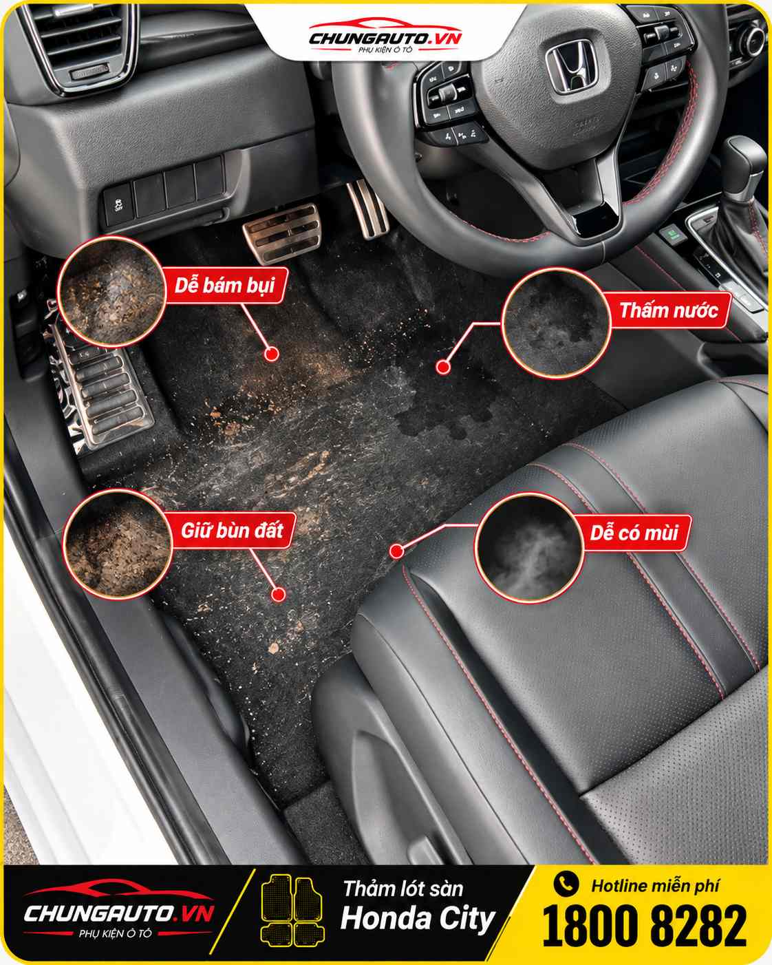 Hạn chế của sàn nguyên bản Honda City