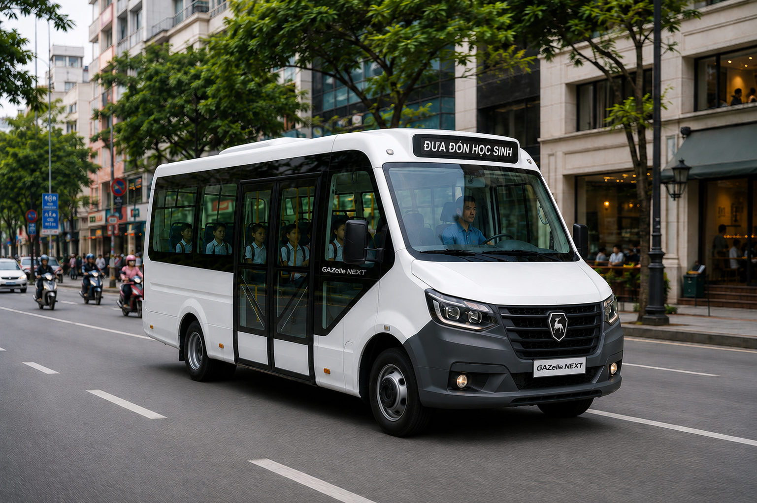 Kết hợp giữa an toàn, tiện nghi và hiệu quả vận hành, Gazelle CITILINE đáp ứng tốt nhu cầu đưa đón học sinh hằng ngày của các trường học và đơn vị vận tải.