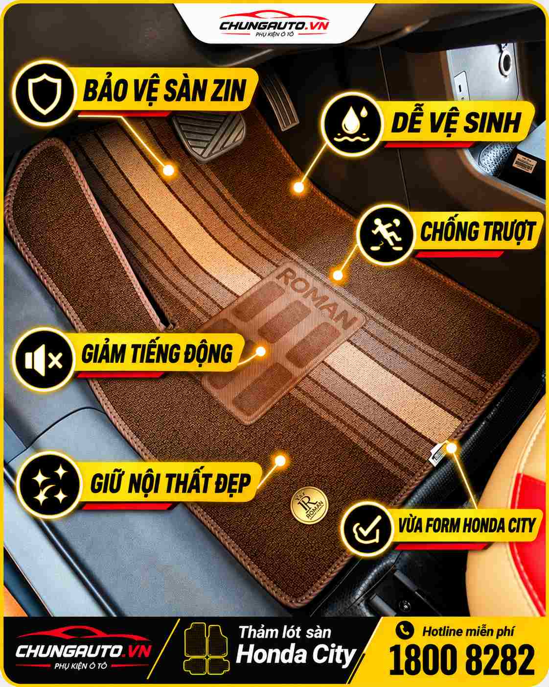 Lợi ích của thảm lót sàn Honda City