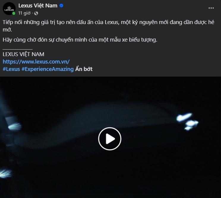 Lexus Việt Nam 'nhá hàng' mẫu xe mới: Là sedan, có cả phiên bản thuần điện và hybrid