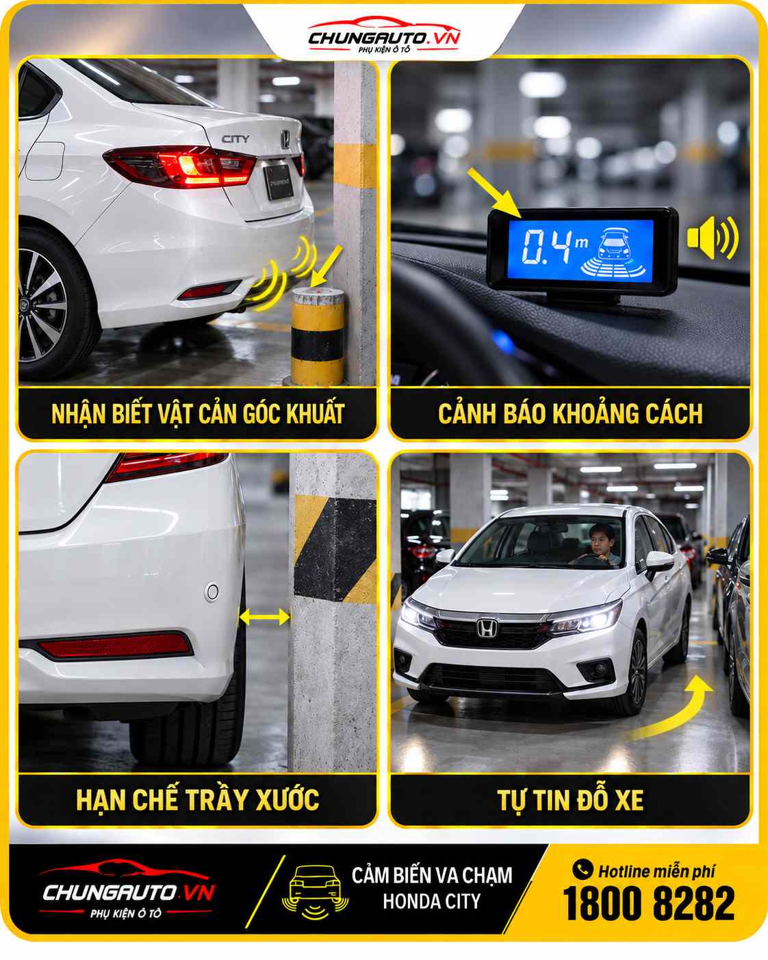 Lợi ích khi lắp cảm biến va chạm Honda City
