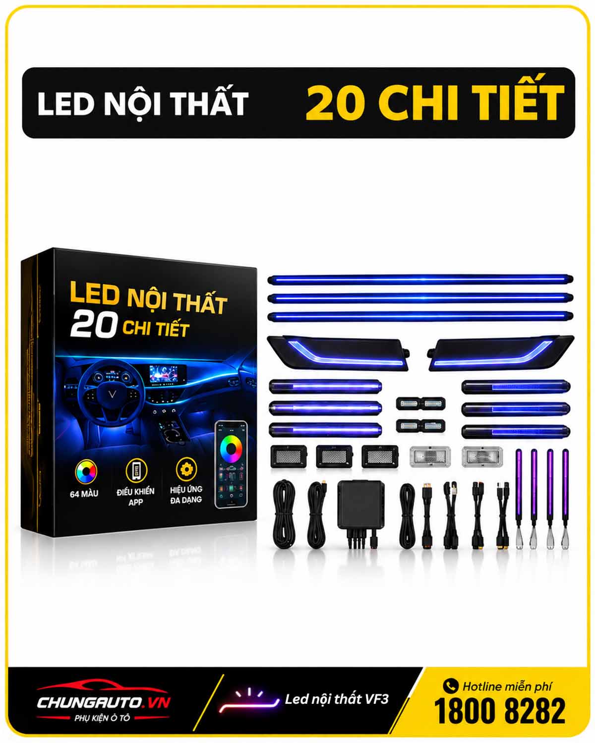 Led nội thất VF3 20 chi tiết