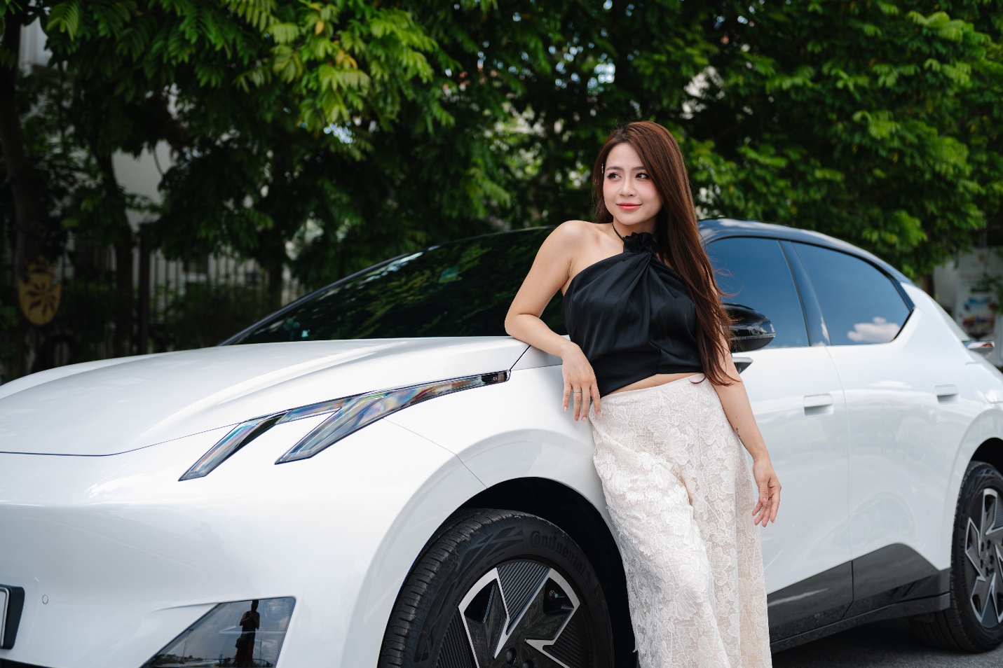 Chị Đỗ Thanh Ngọc (Hà Nội), chủ sở hữu xe Lynk & Co 02 tại Việt Nam.
