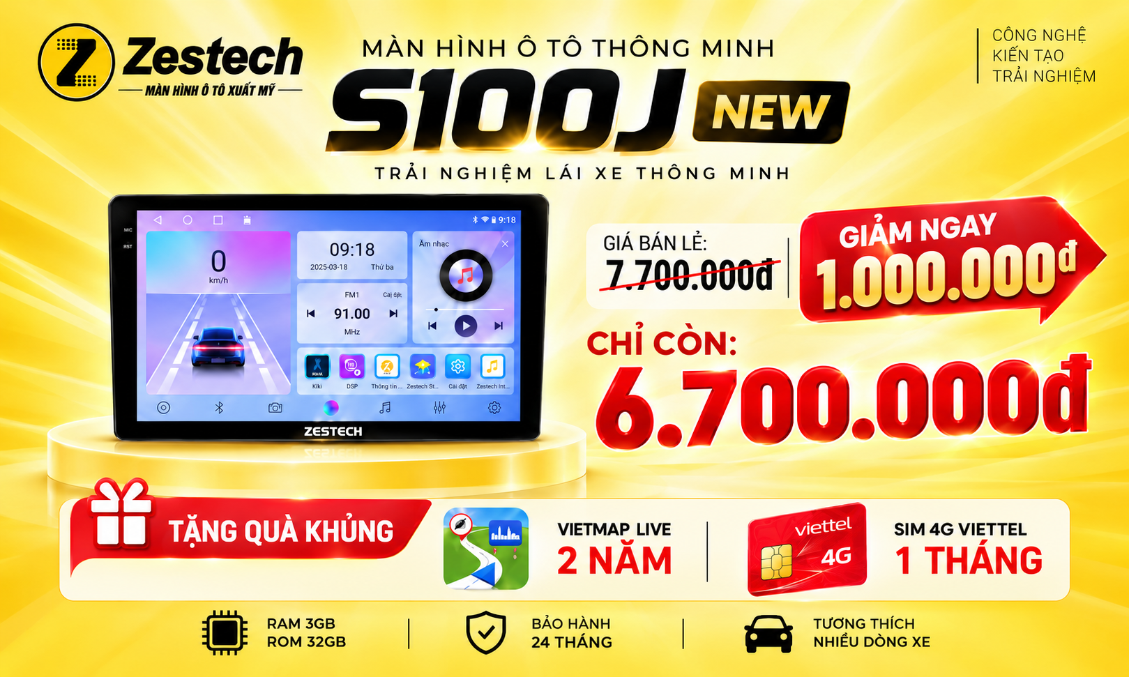 khuyen mai zestech s100j new