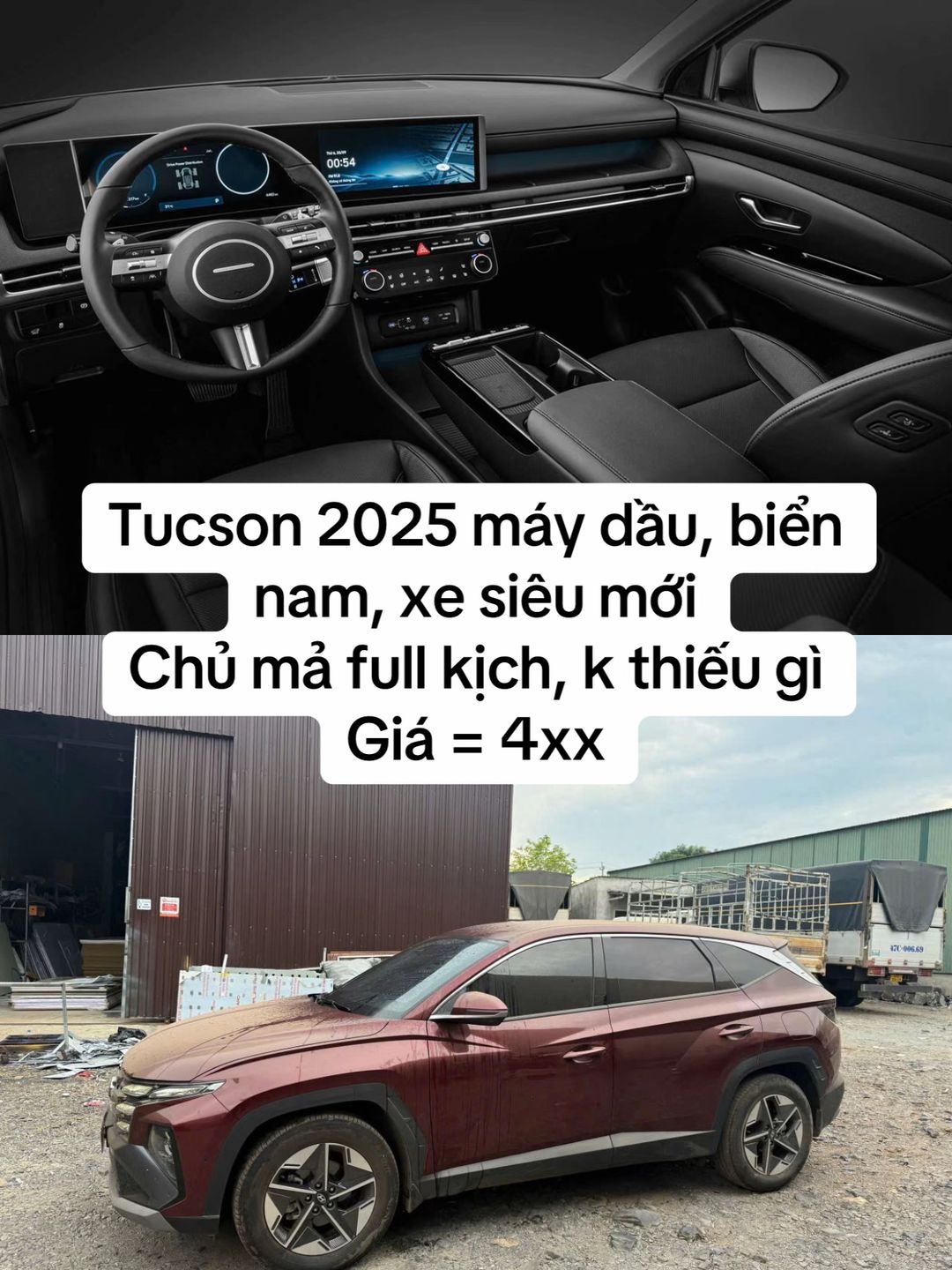 Tucson 2025 máy dầu, biển nam, xe siêu mới Chủ mả full kịch, k thiếu gì Giá = 440tr