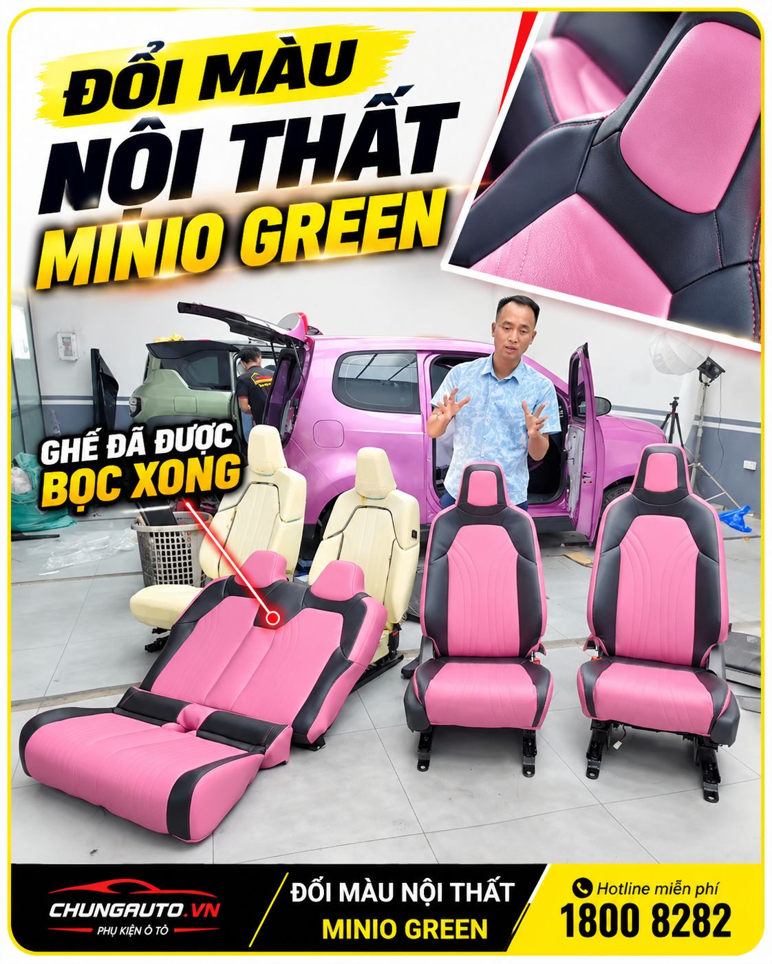 Sản phẩm ghế Minio Green đã được hoàn thiện