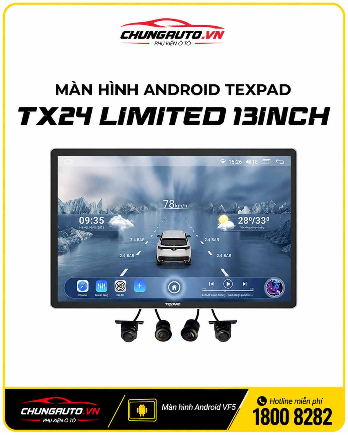 Màn hình Android VF5 TX24 Limited 13 Inch