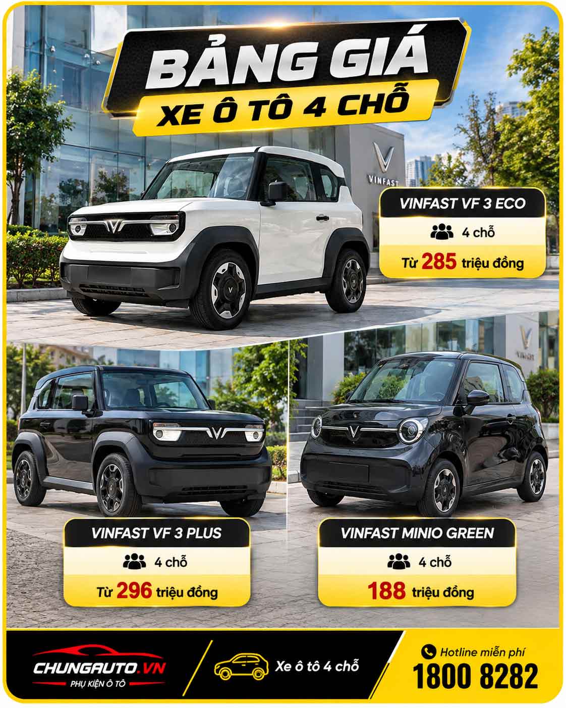 Bang gia xe o to 4 cho