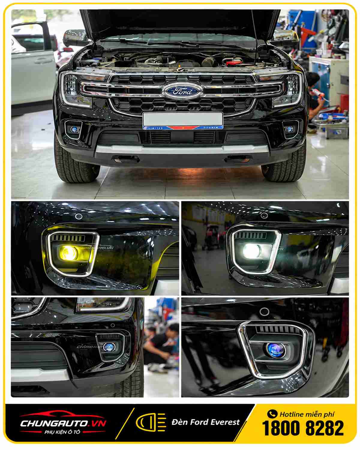 Nâng cấp hệ thống đèn cho Ford Everest