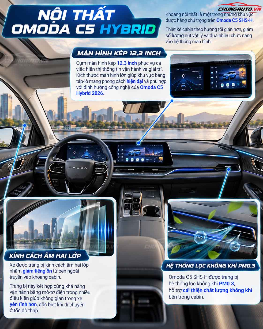 Nội thất Omoda C5 Hybrid