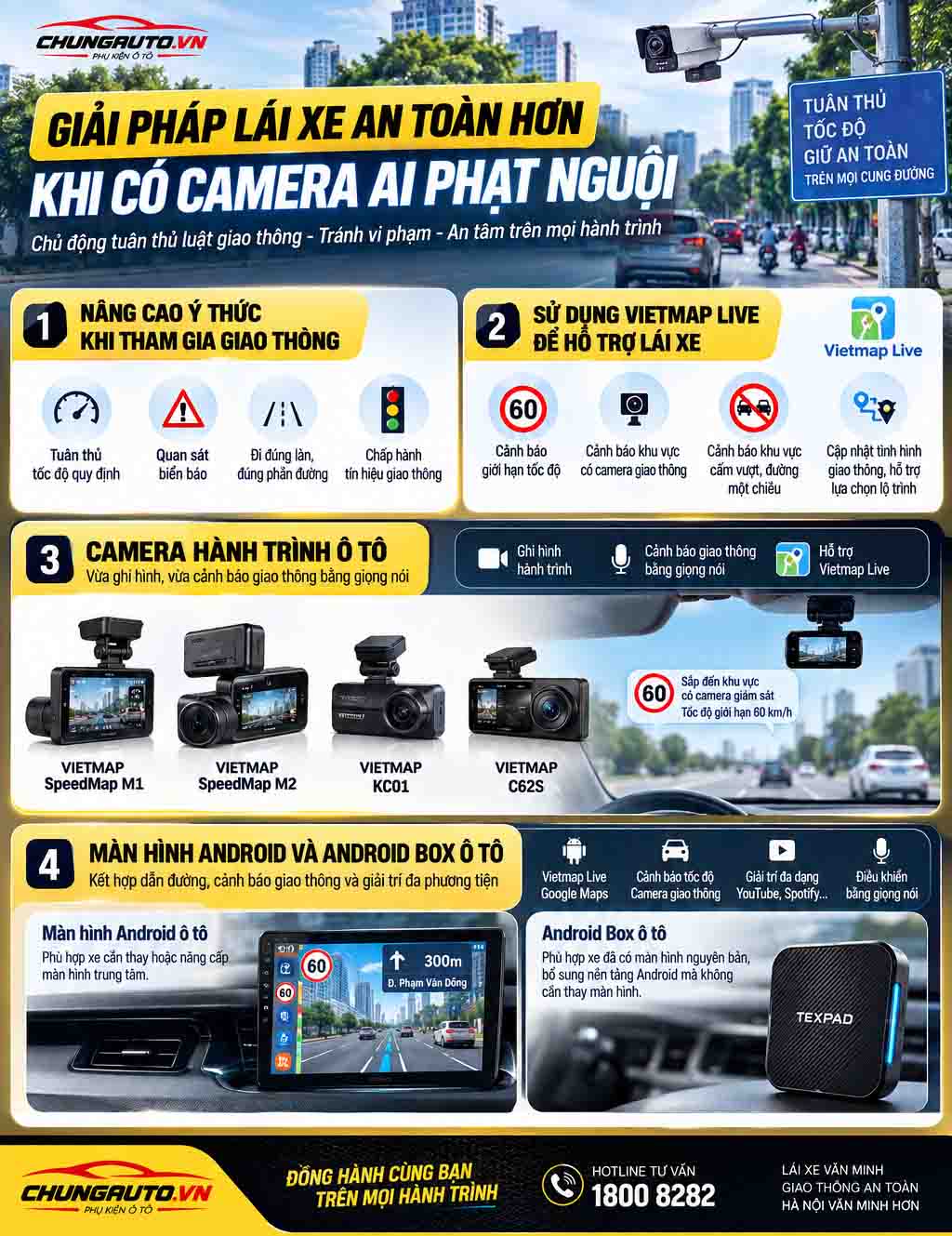 Các giải pháp lái xe an toàn hơn khi có Camera AI phạt nguội