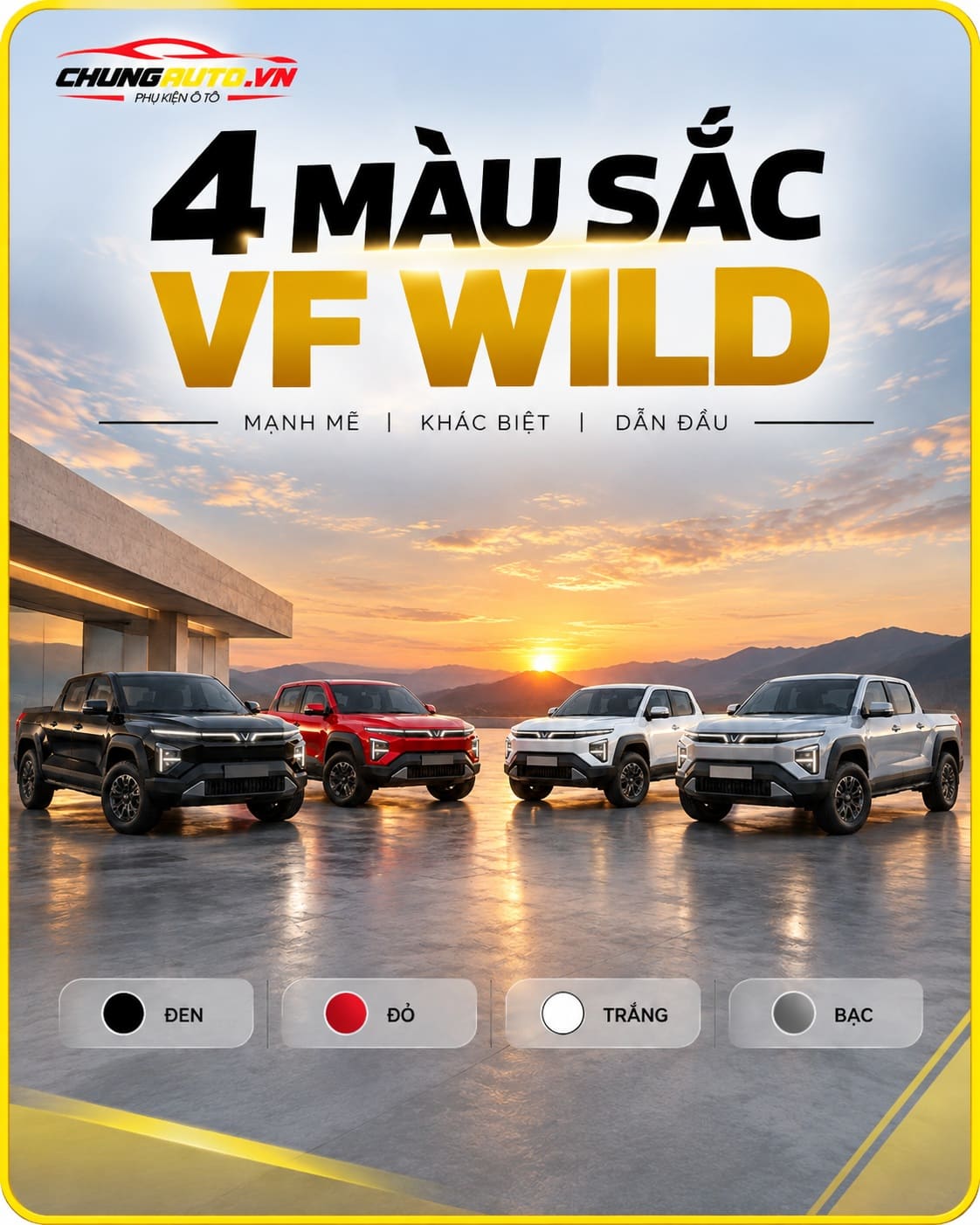 4 màu của VinFast VF Wild