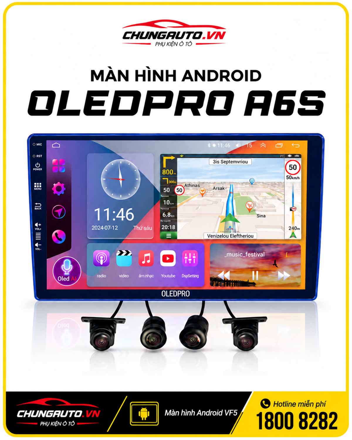 Màn hình Android VF5 Oledpro A6s