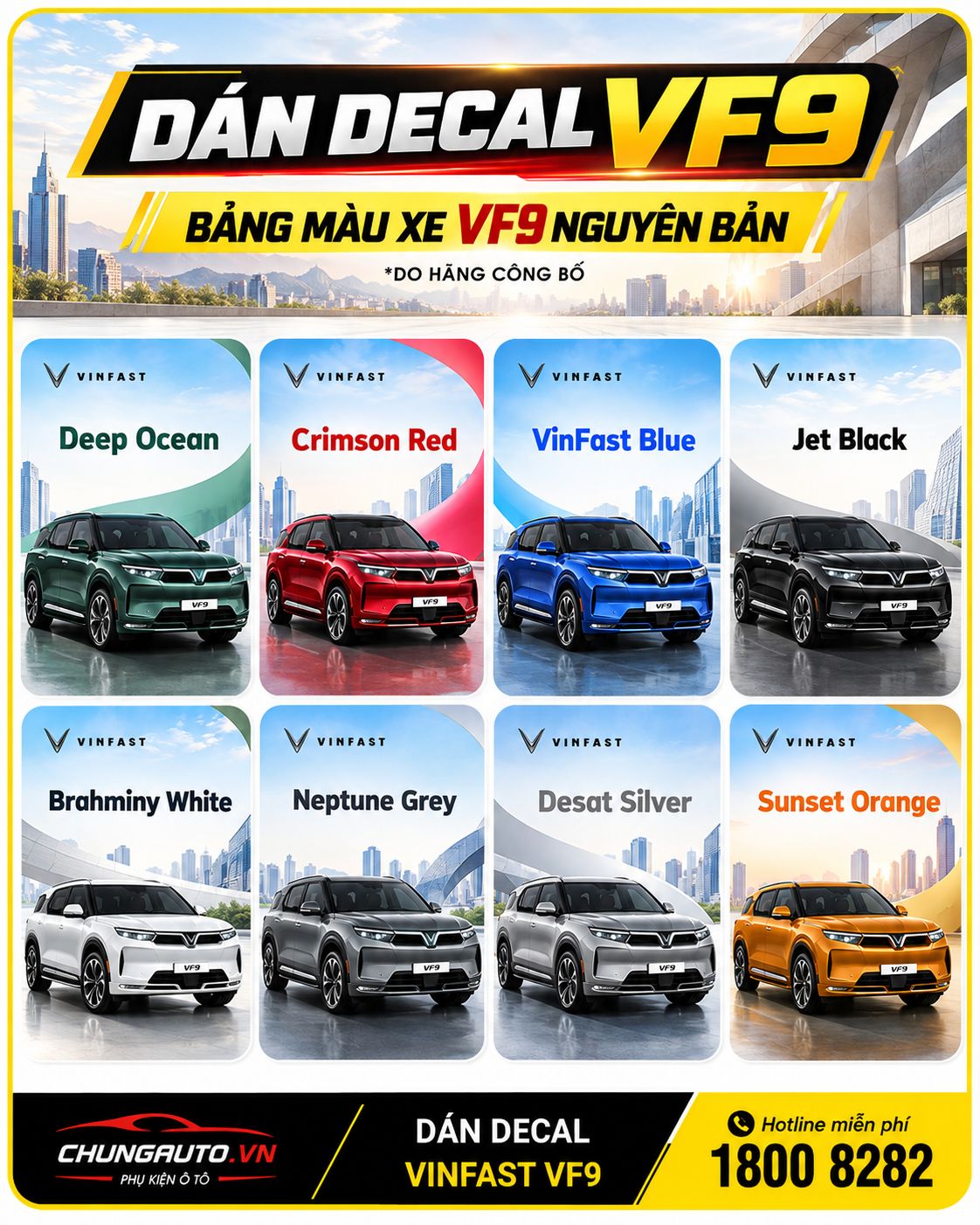Dán decal VF9 - Màu nguyên bản