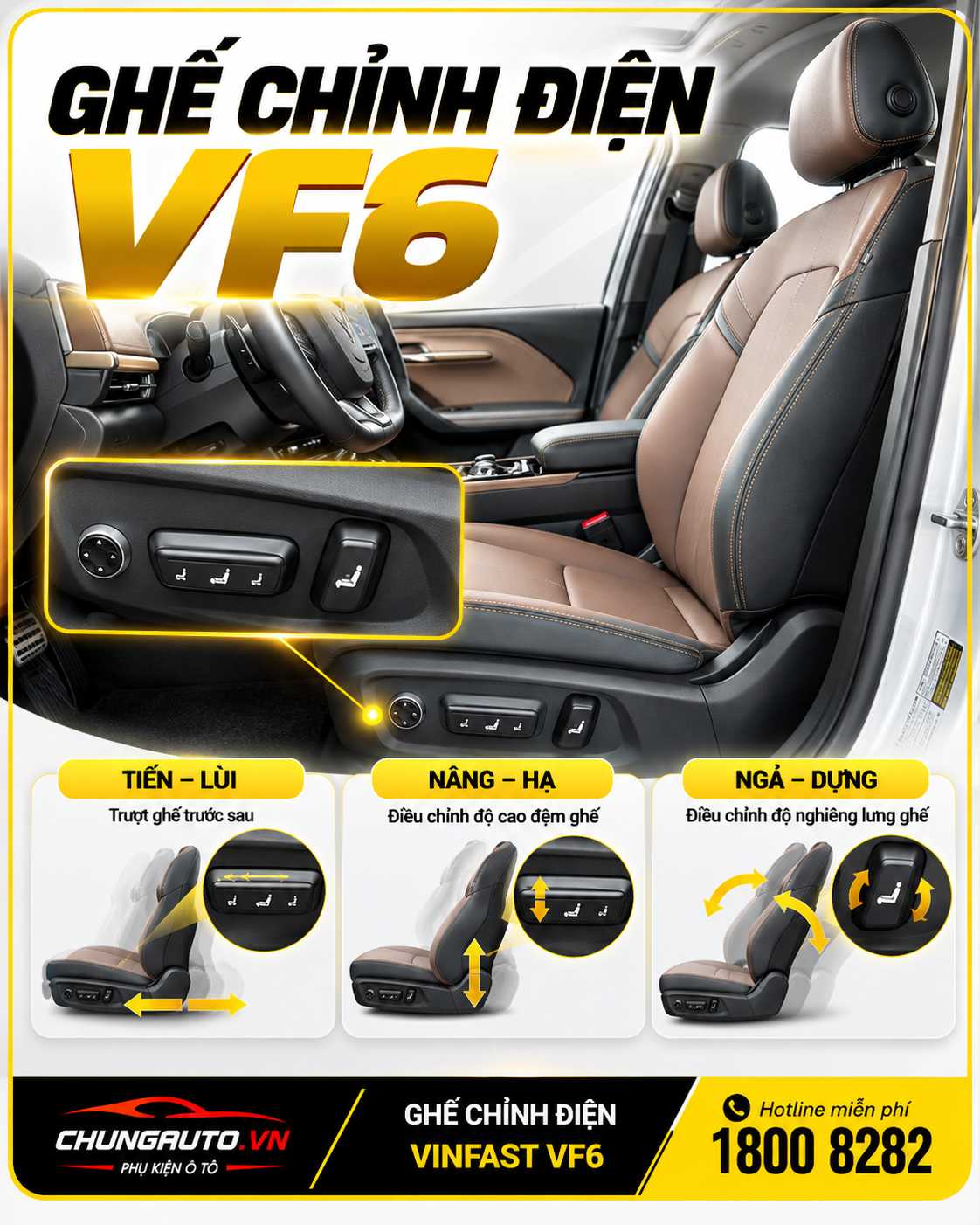 Chức năng ghế chỉnh điện VF6