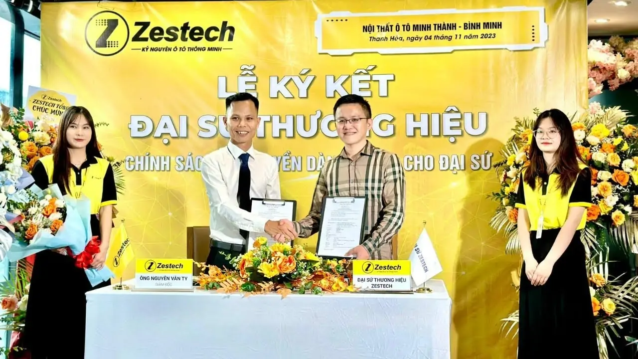 Minh Thành Auto còn vinh dự là Đại sứ thương hiệu Zestech trong 3 năm liên tiếp, khẳng định uy tín và chất lượng dịch vụ hàng đầu.