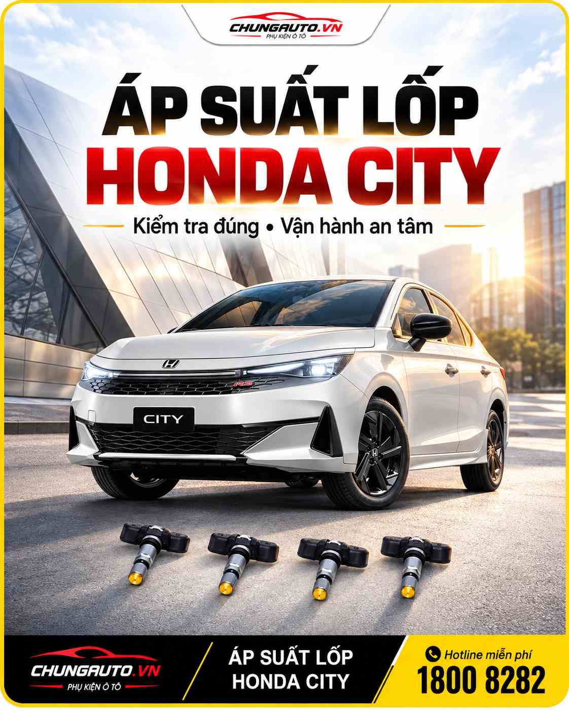 Áp suất lốp Honda City - chuẩn